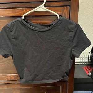 wild fable Black Cropped Tee